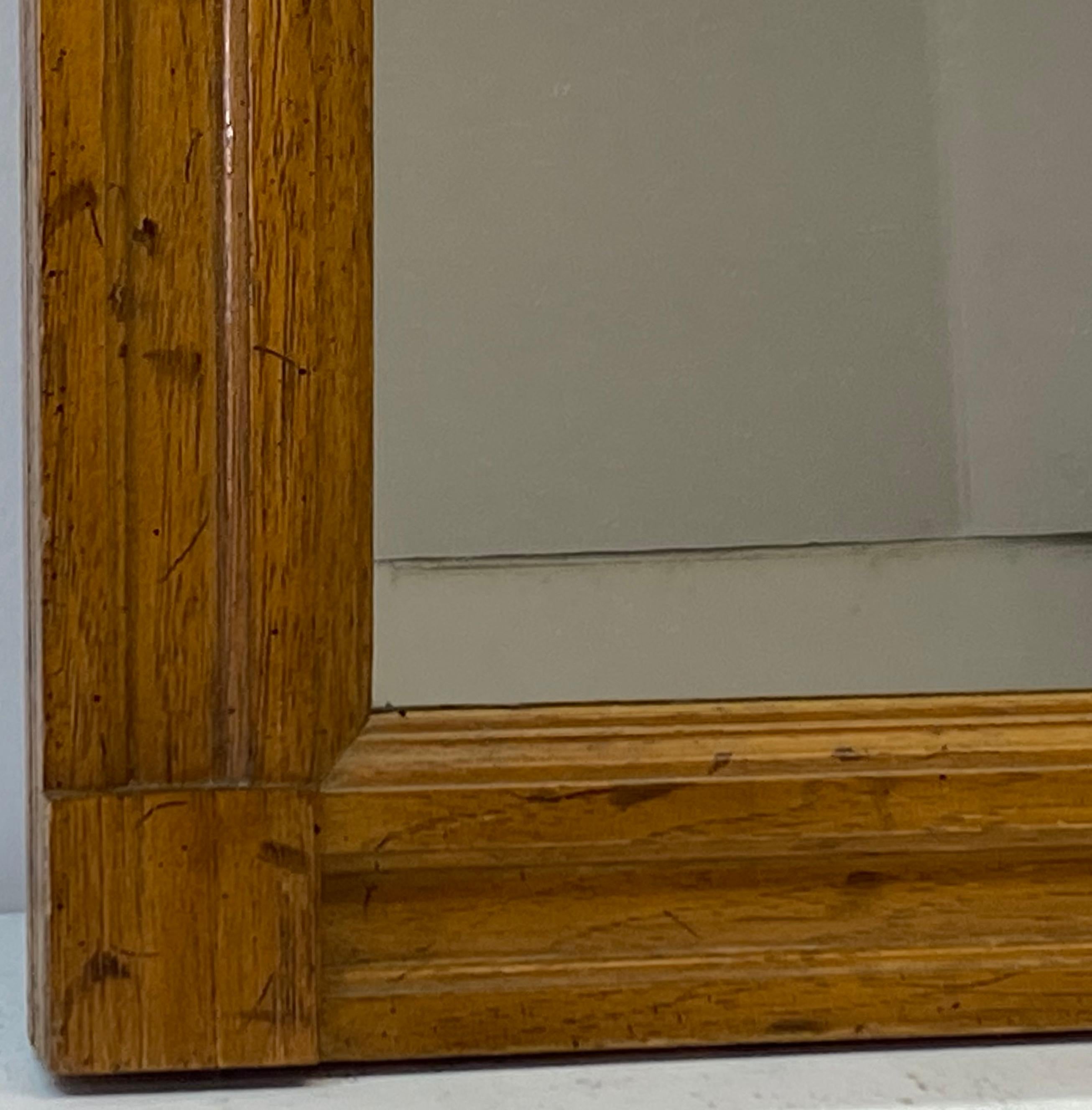 vintage walnut mirror