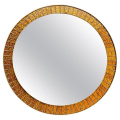 Miroir espagnol vintage des années 1960 avec cadre métallique