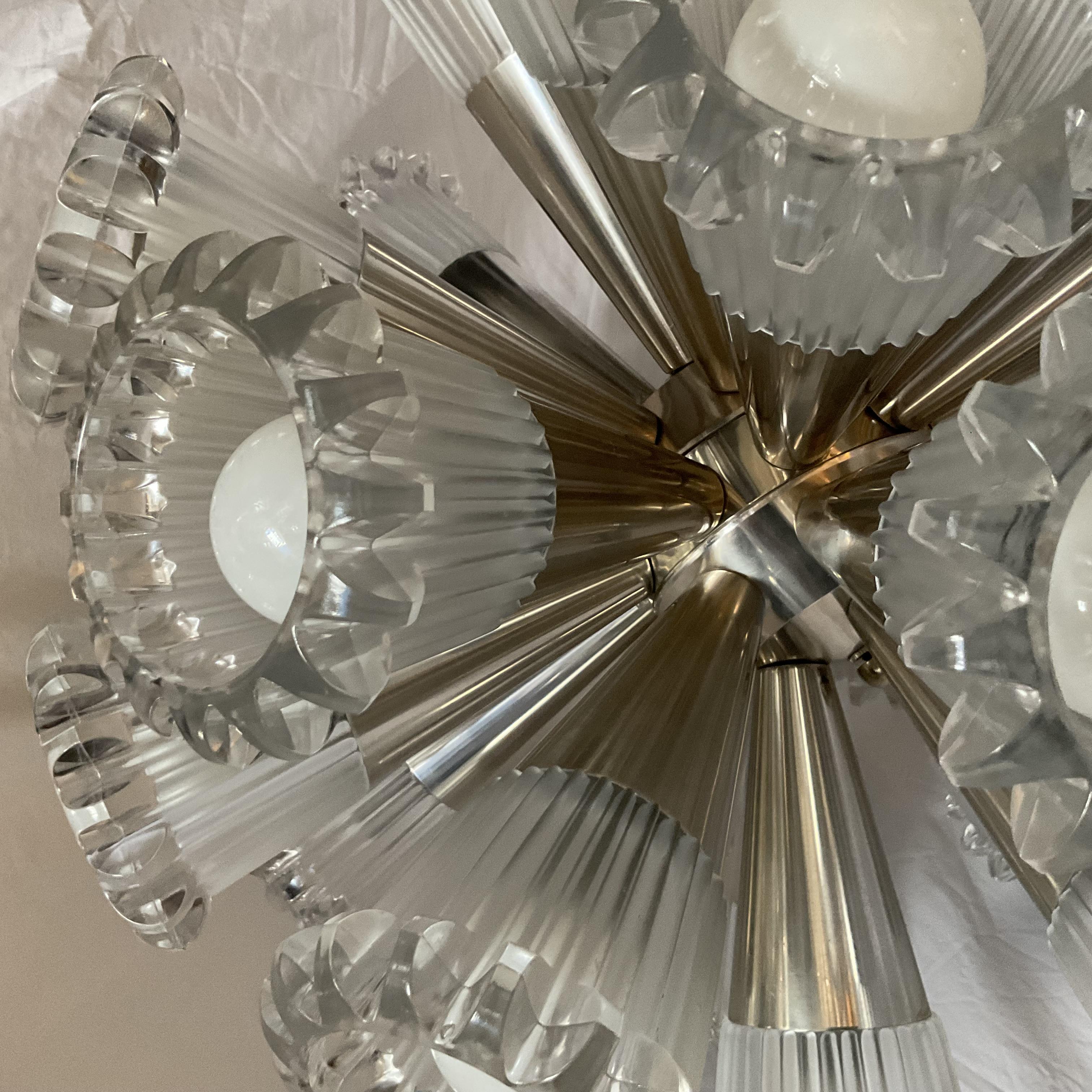 Lustre Vintage 1960's Sputnik Ball and Ball Bon état - En vente à West Palm Beach, FL