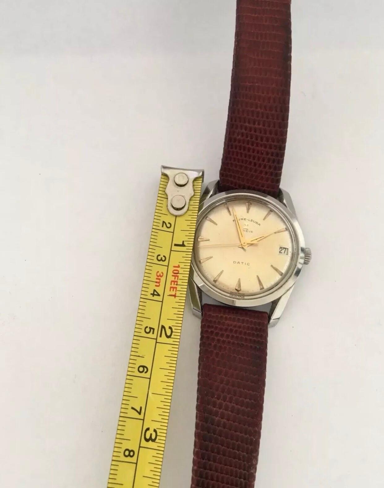 Vintage 1960’s Stainless Steel Favre-Leuba Geneve Datic Watch In Good Condition For Sale In Carlisle, GB
