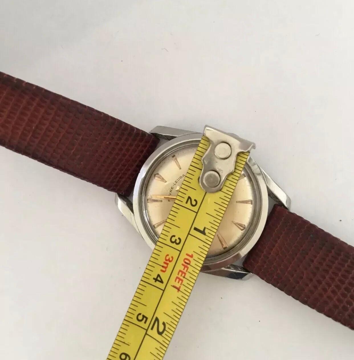 Vintage 1960’s Stainless Steel Favre-Leuba Geneve Datic Watch For Sale 1