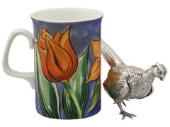 1960er Jahre Sterling Silber Tisch Fasan