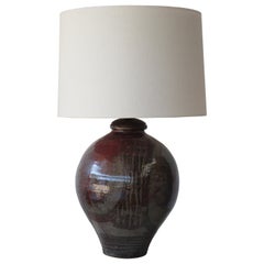 Vintage 1960s Studio Pottery Lamp
