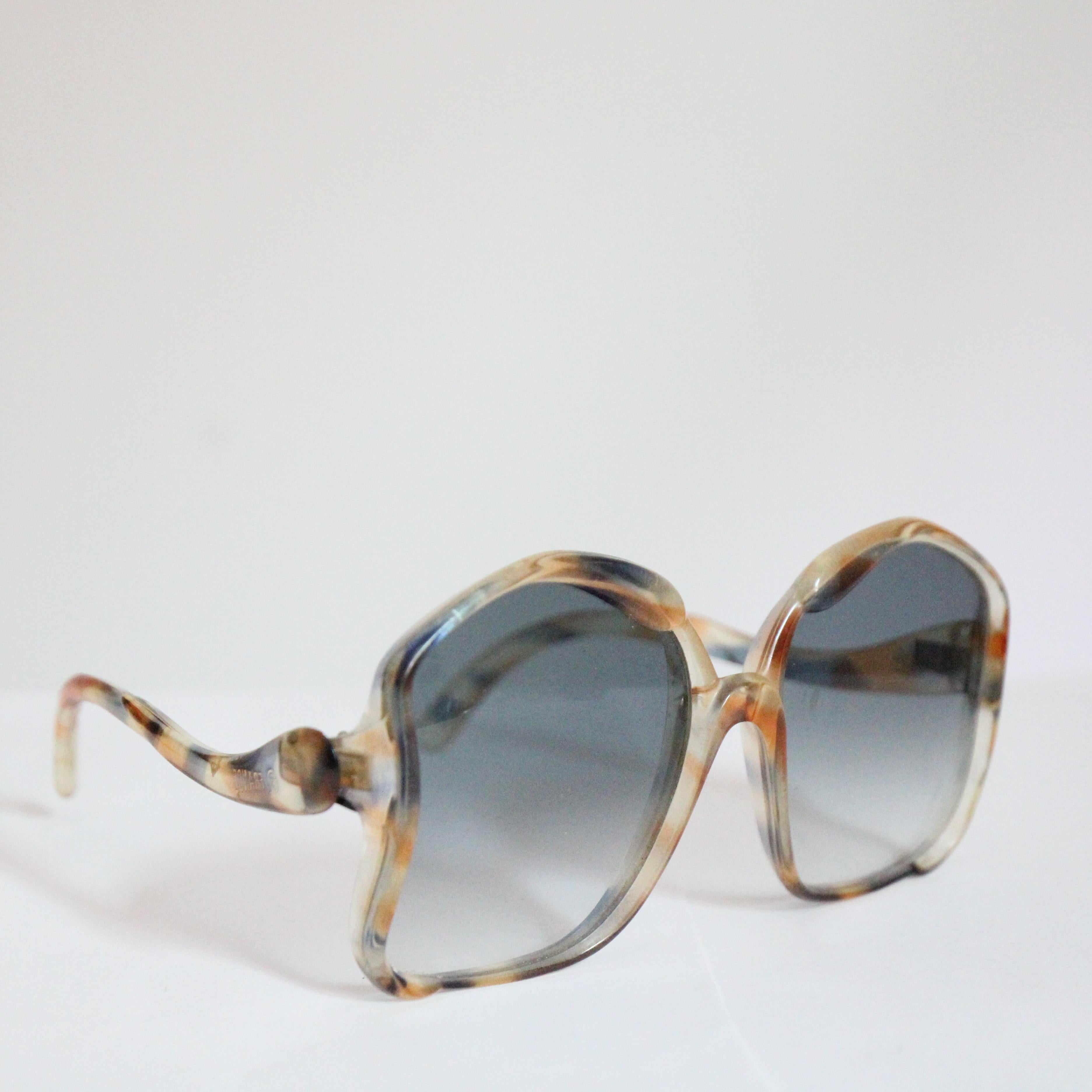 Gafas de sol vintage años 60 Gafas de sol francesas con motivo de carey Gris