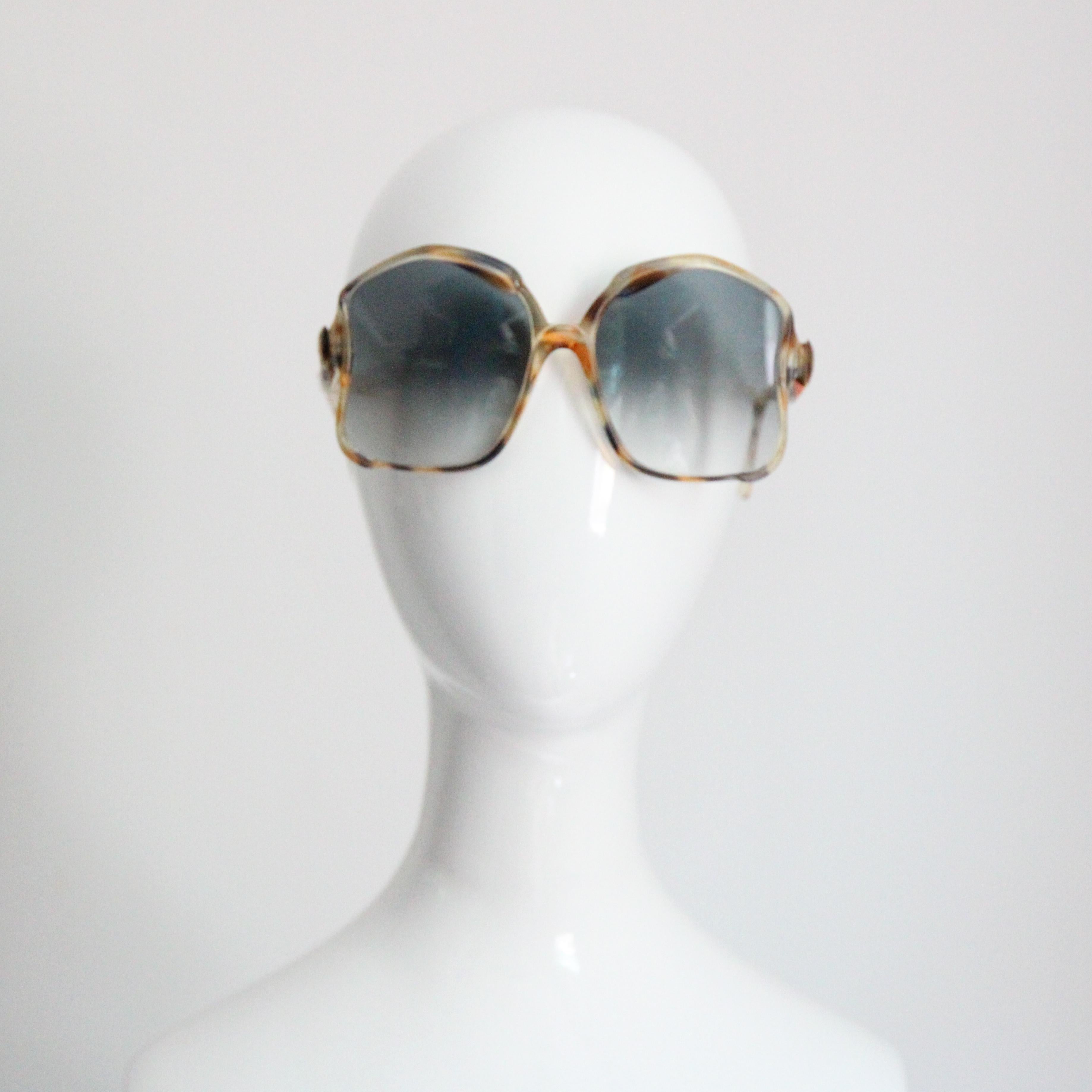 Gafas de sol vintage años 60 Gafas de sol francesas con motivo de carey 2