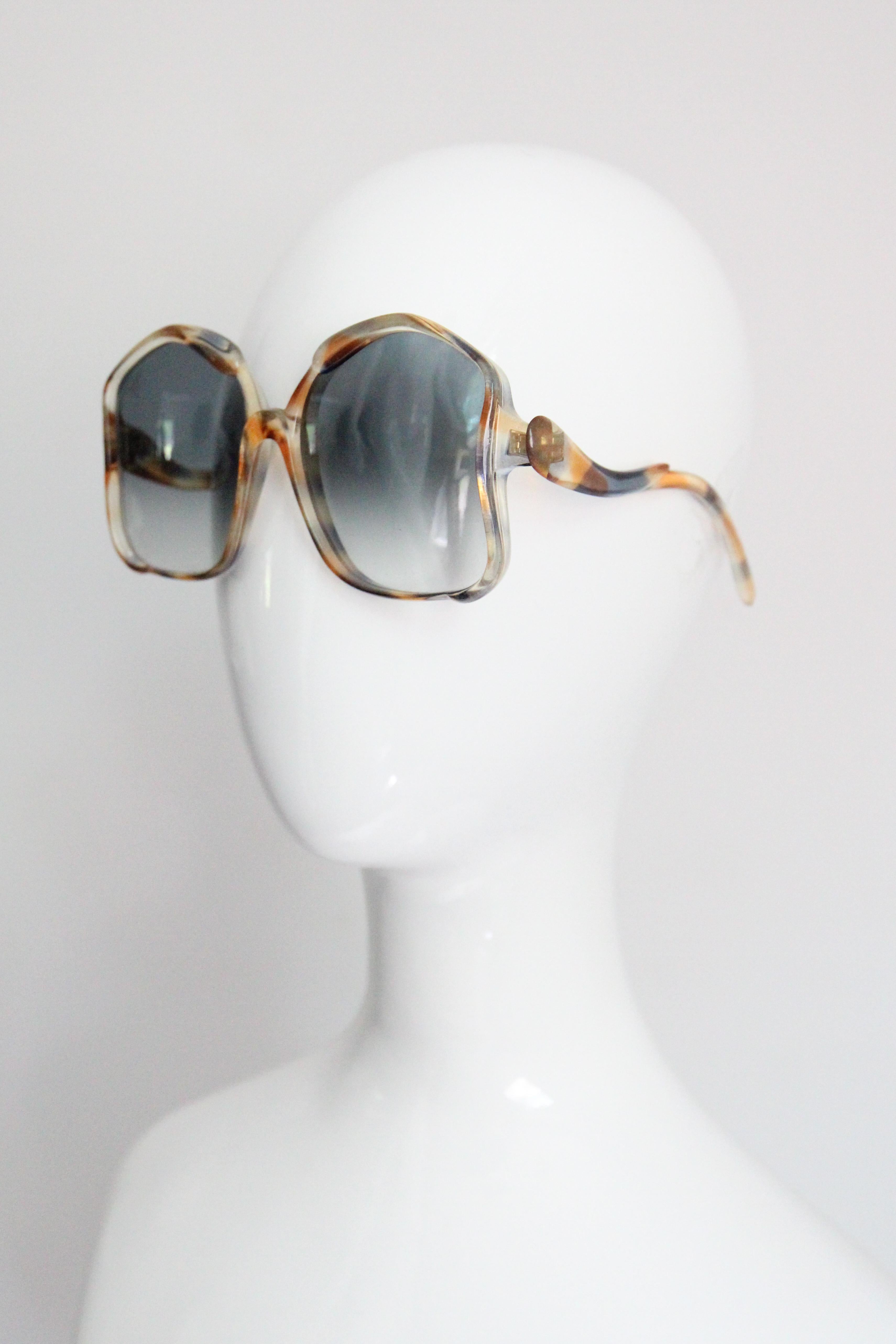 Gafas de sol vintage años 60 Gafas de sol francesas con motivo de carey 4
