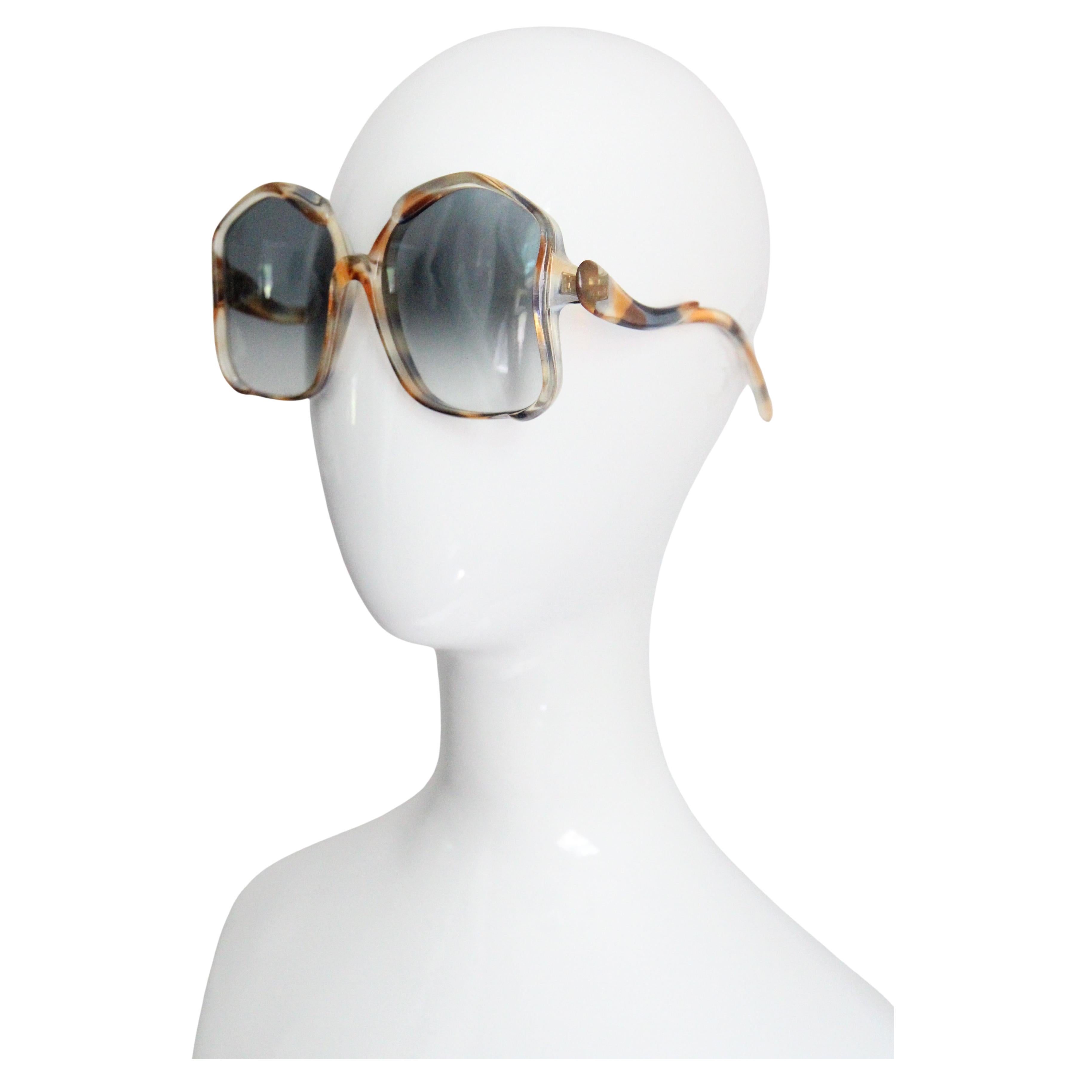Occhiali da sole vintage anni '60 Occhiali da sole francesi Occhiali da sole con motivo tartaruga