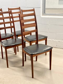 Vintage 1960’s Teak Ladder Back Dining Chairs