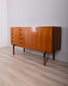 Vintage 1960s teak wood sideboard, Italian design