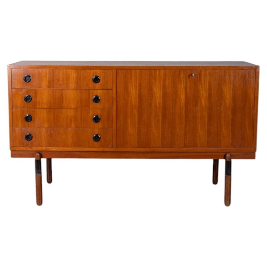 Vintage 1960s teak wood sideboard, italian design