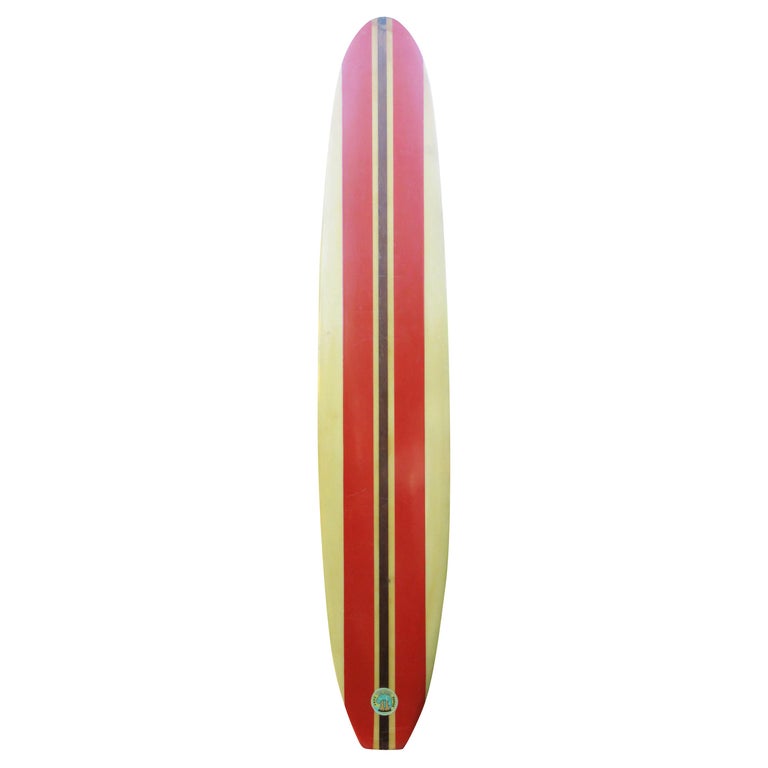 Vintage 1960s Ten Toes Classic Longboard Surfboard at 1stDibs