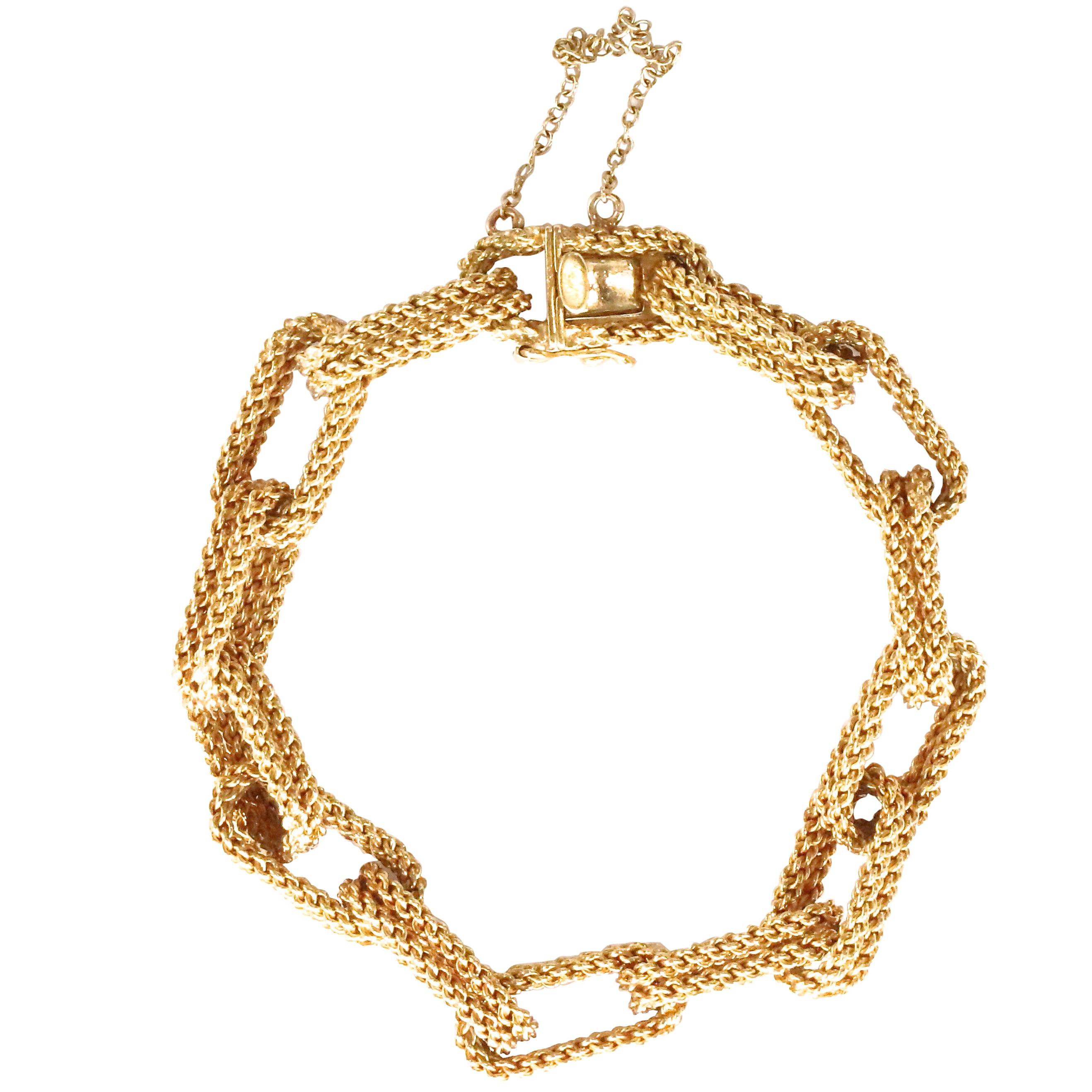 Vintage 1960s Tiffany 
Co. 18 Karat Gold Chain Link Bracelet