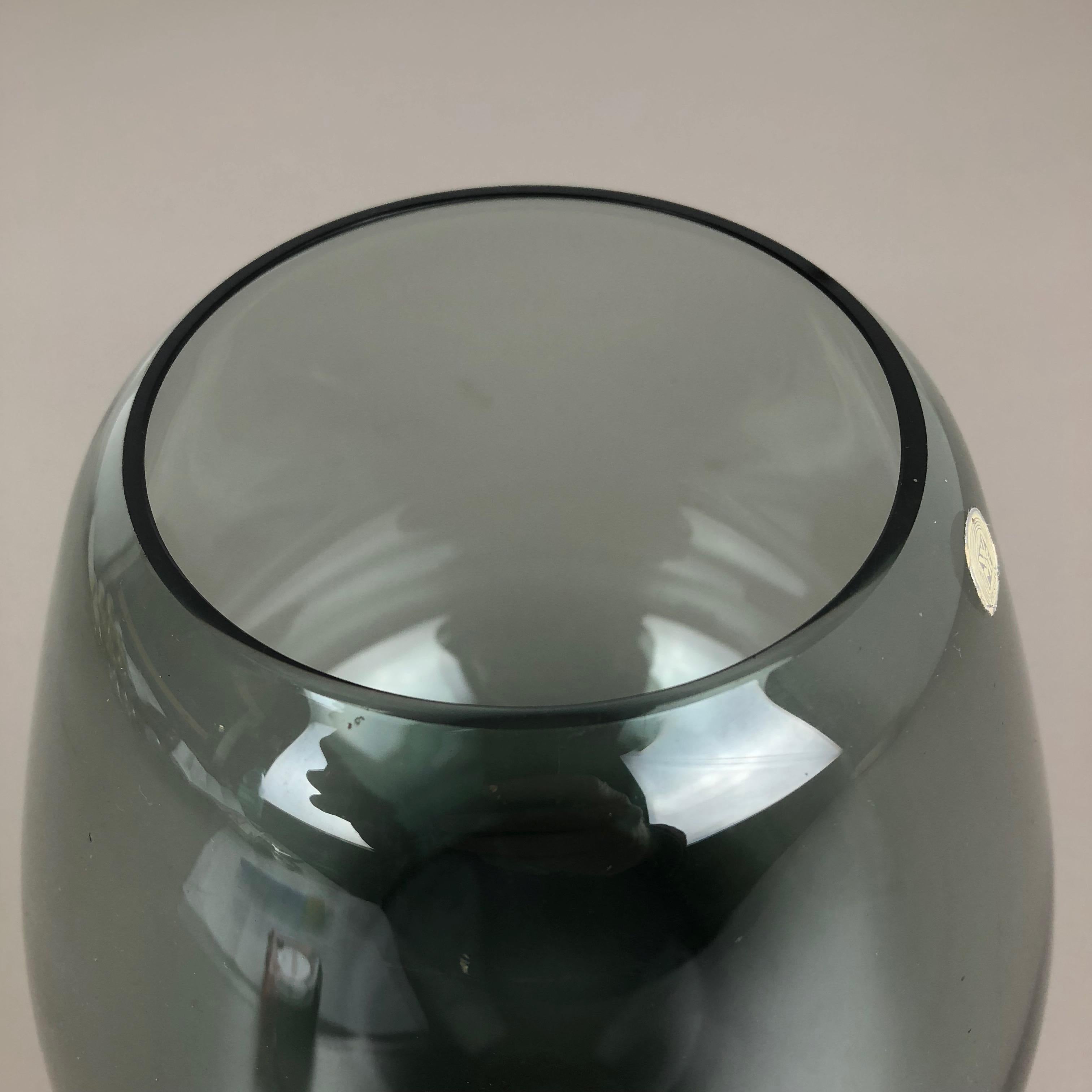 Mid-Century Modern Vase turmalin vintage des années 1960 par Wilhelm Wagenfeld pour WMF, Allemagne Bauhaus en vente