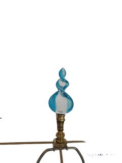 Vintage 1960s Turquoise Murano Lamp