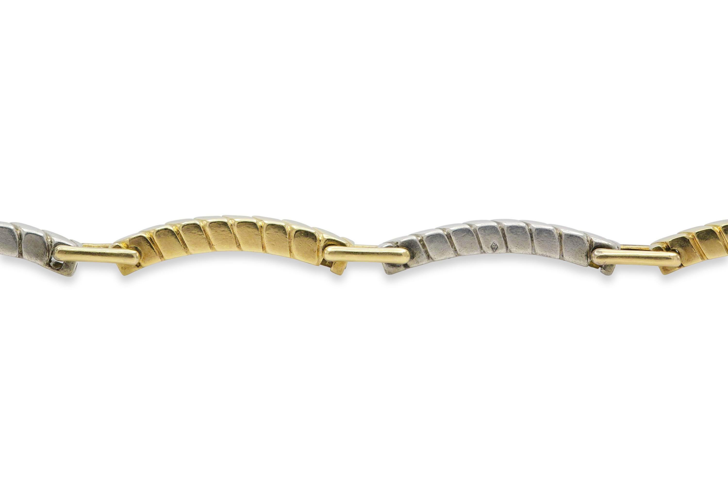 Vintage 1960s Van Cleef & Arpels Gold and Silver Bracelet Bon état - En vente à New York, NY