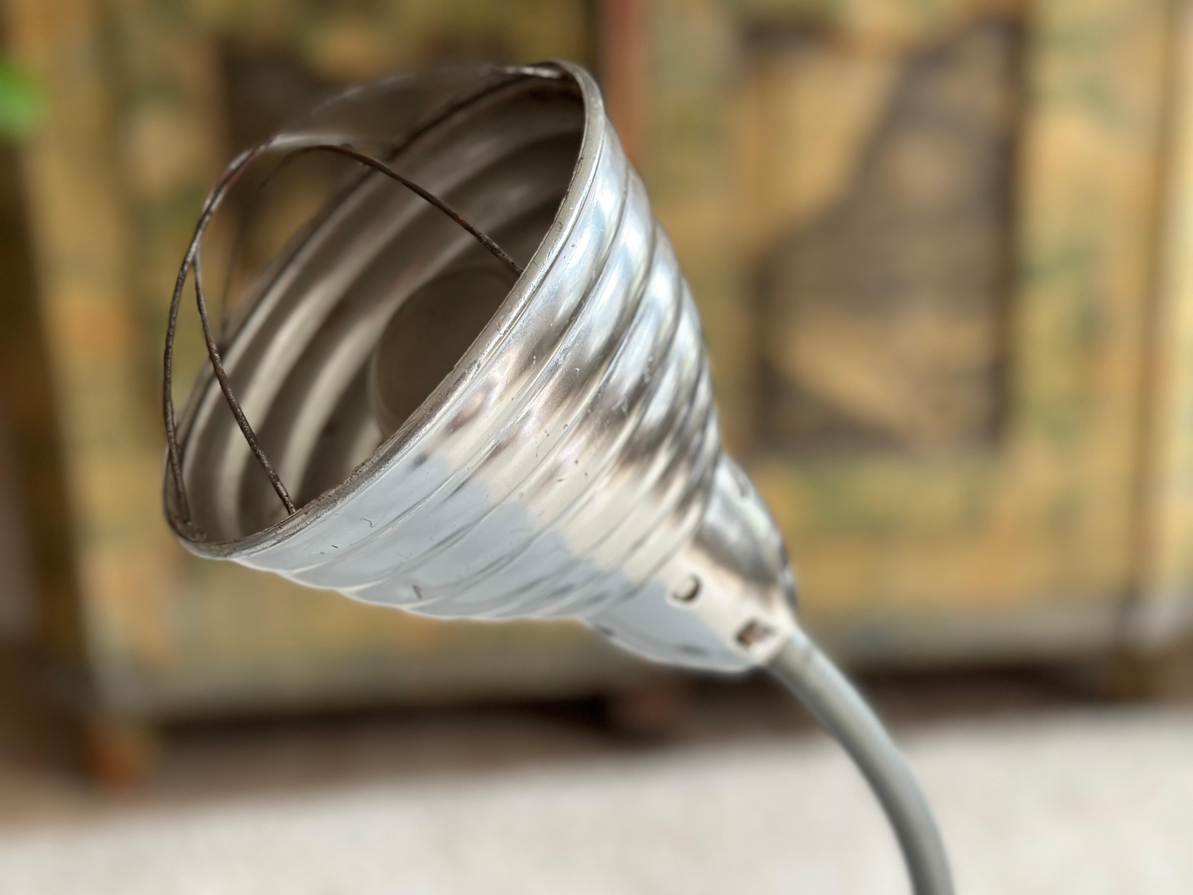 Mid-Century Modern Vintage 1960s Velux Industrial Magnetic Lamp with Flexible Neck For Sale