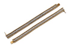 Vintage 1960s Verdura Diamond Bracelet Pair
