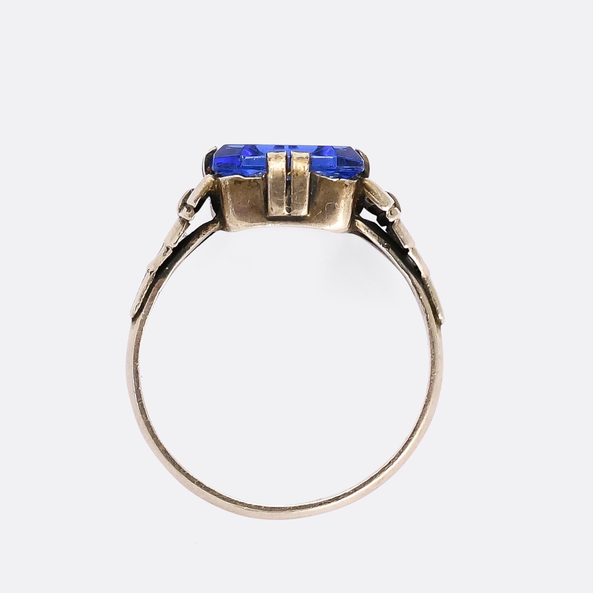 Retro Vintage 1960s Virgo Zodiac Intaglio Signet Ring For Sale