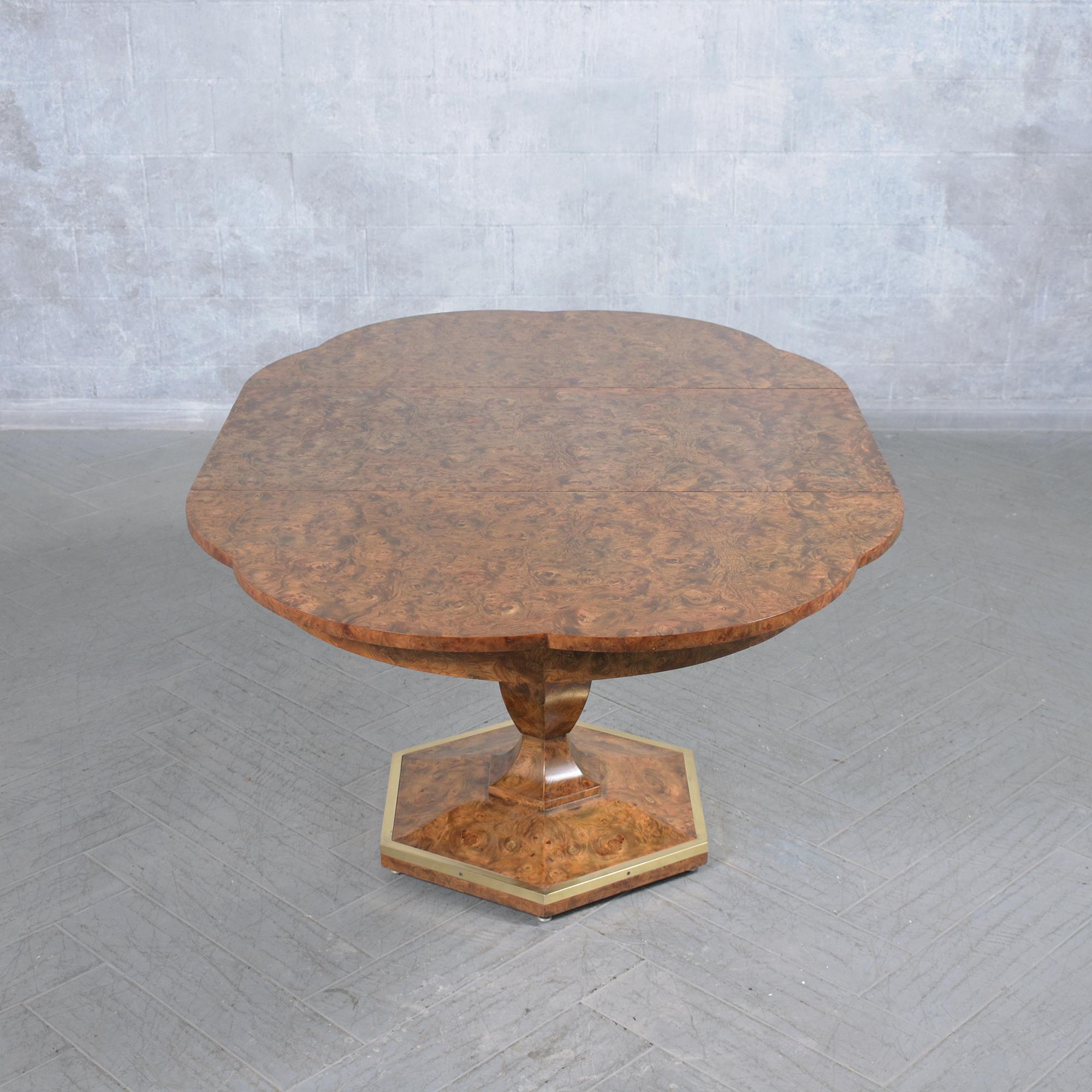 1960s Vintage Extendable Dining Table: Timeless Elegance & Craftsmanship In Good Condition For Sale In Los Angeles, CA