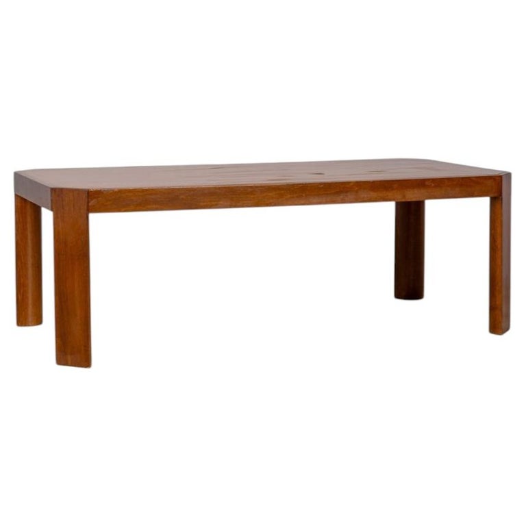 Vintage 1960s Walnut Coffee Table, Italian Design
