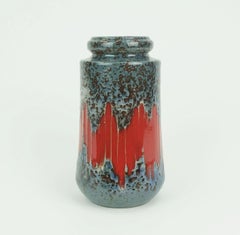 vintage 1960s west german scheurich VASE with lora decor model 549-21