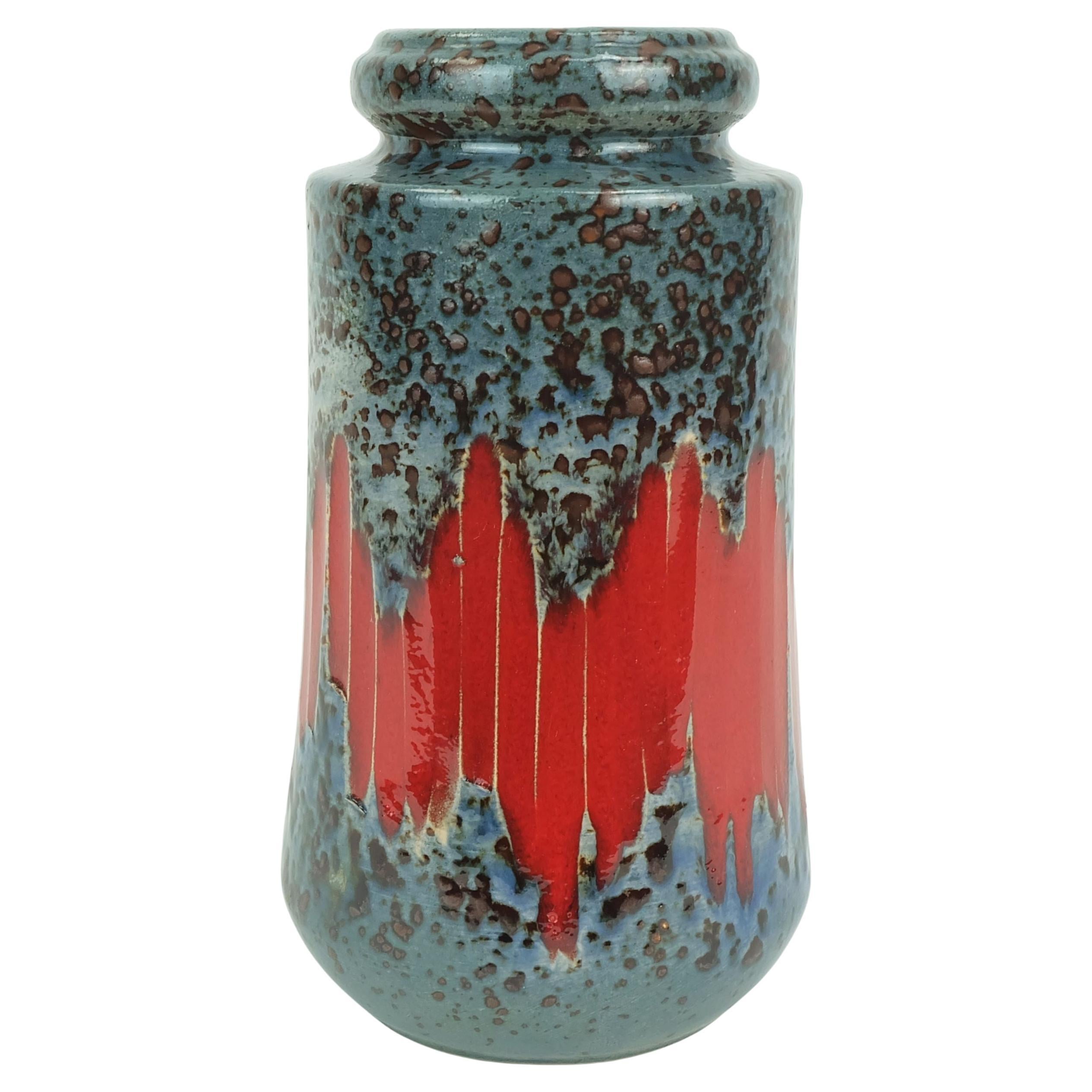 VASO vintage anni '60 della Germania occidentale scheurich con decoro lora modello 549-21