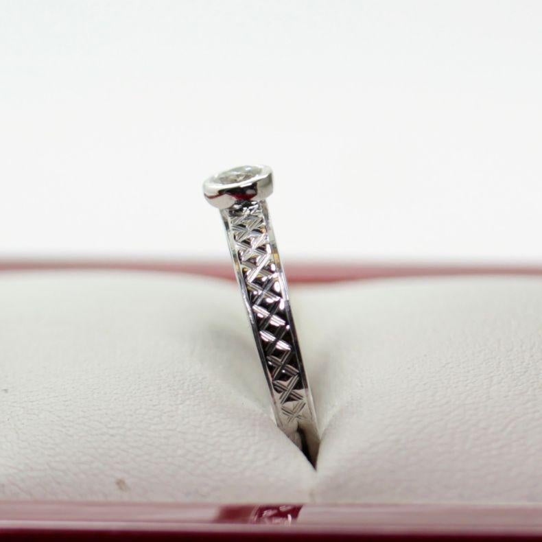 Women's Vintage 1960's White Gold Solitaire Engagement Ring For Sale