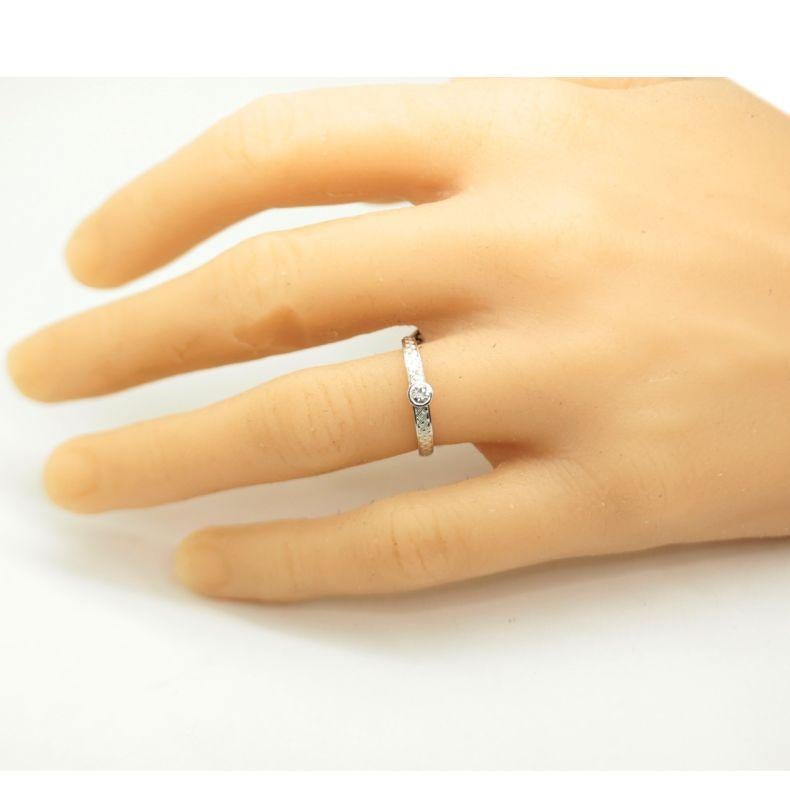 Vintage 1960's White Gold Solitaire Engagement Ring For Sale 1