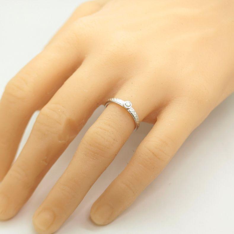 Vintage 1960's White Gold Solitaire Engagement Ring For Sale 2