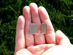 Vintage 1960s 9k Yellow Gold Cufflinks, London Hallmarked, Unisex