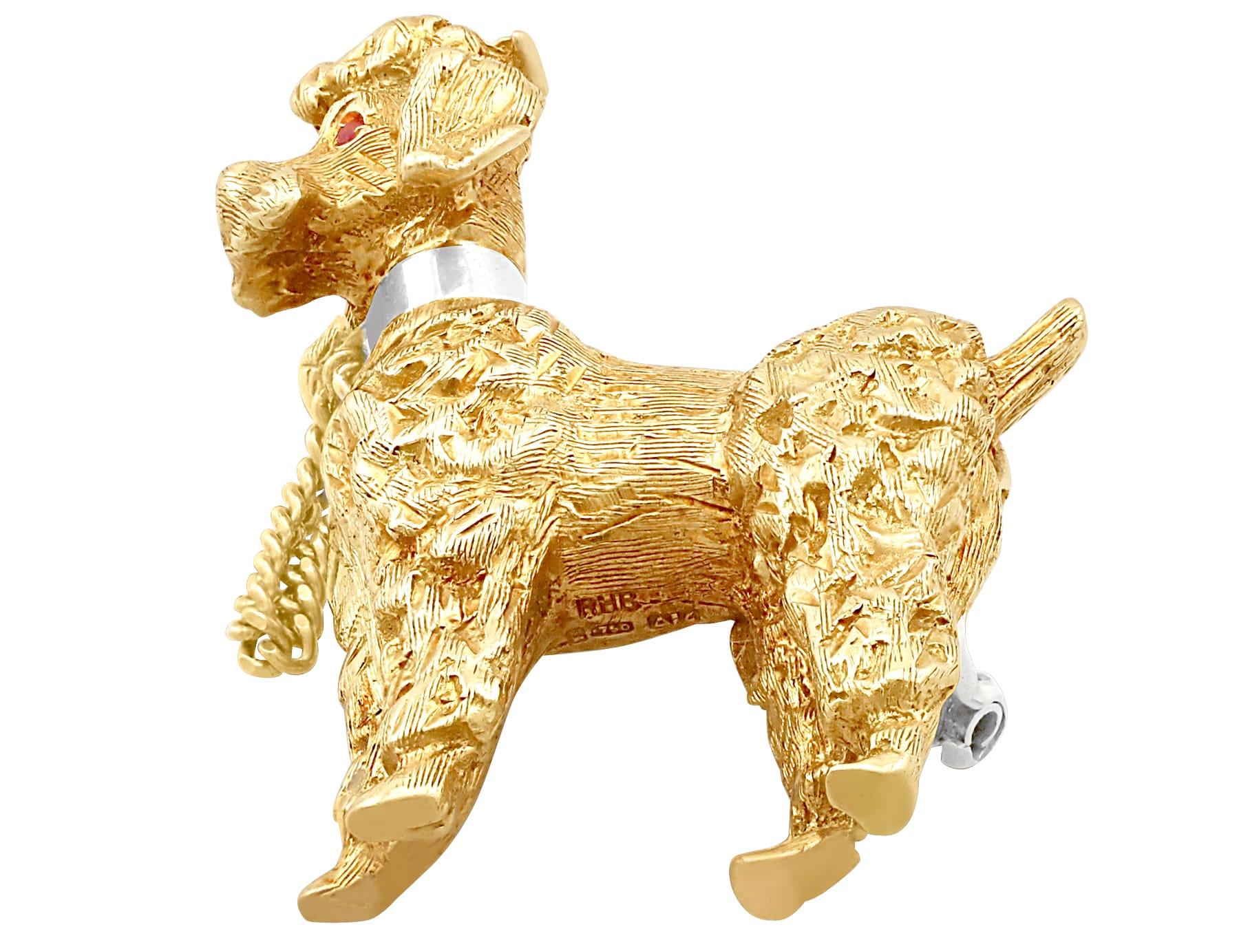 gold poodle statue