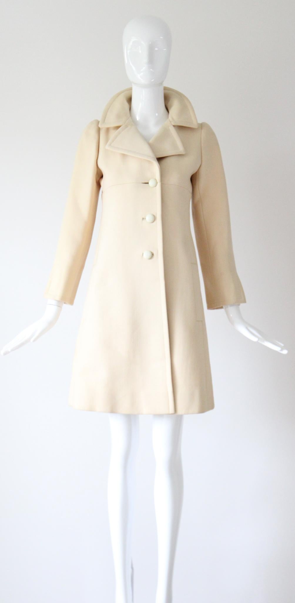 ジャケット・アウター Vintage Yves Saint Laurent wool coat Vintage 1960's Yves Saint Laurent Wool Coat UK 8 US 4 For Sale at