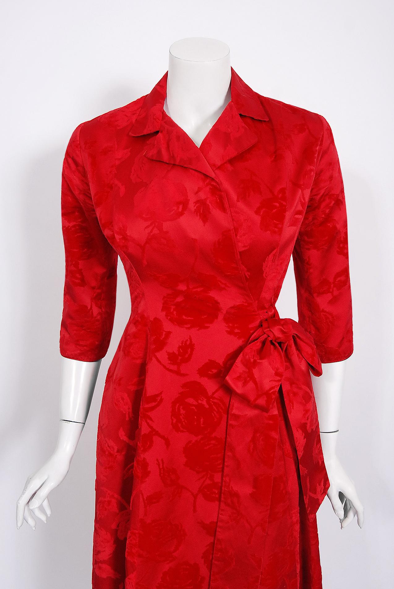 Magnifique robe de chambre Juel Park de Beverly Hills Couture des années 1960, faite sur mesure pour la belle Mme Jerry Lewis, Patti Palmer. Jerry Lewis, surnommé 