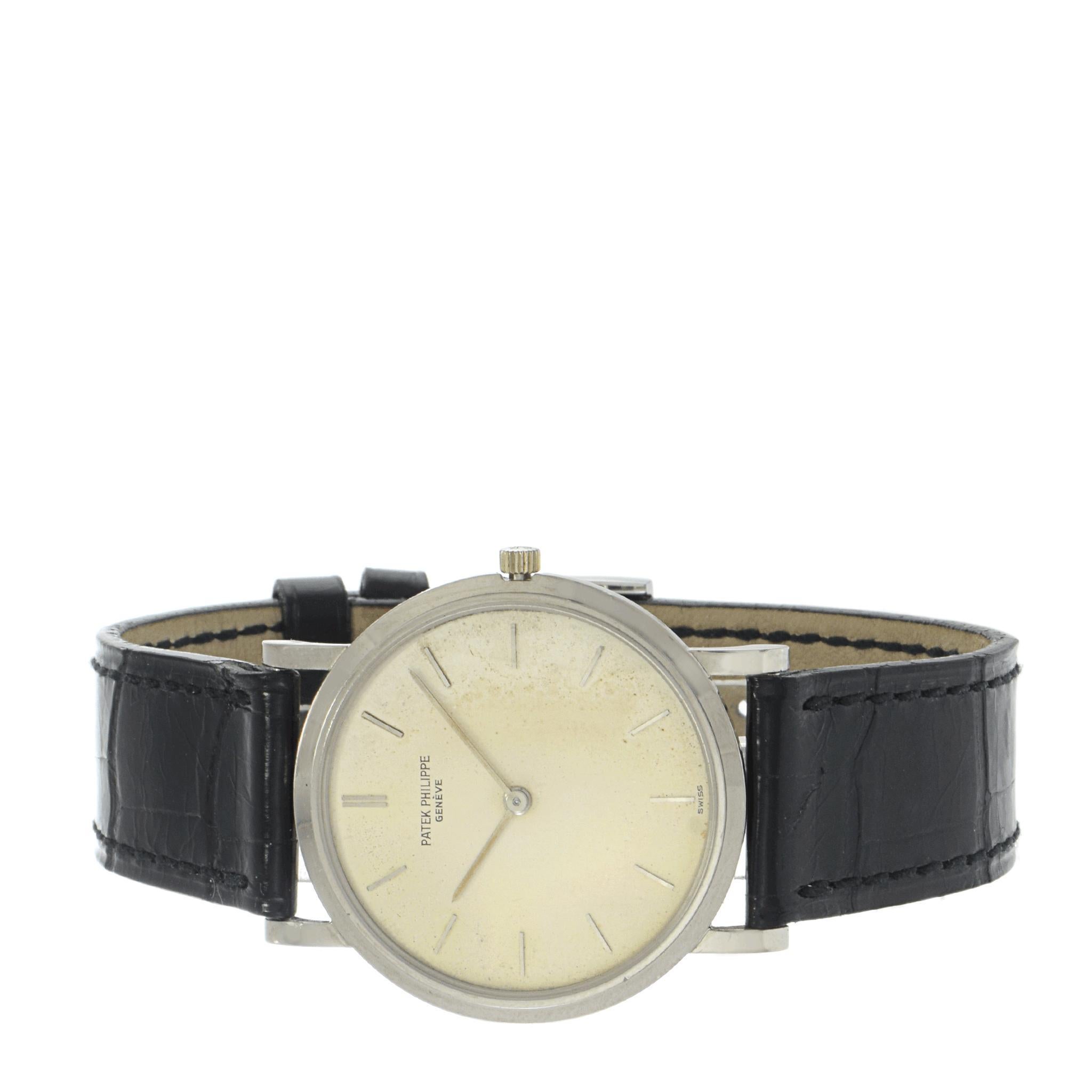 Jahrgang 1963-1968 Patek Philippe Ref. 3520 Calatrava im Zustand „Relativ gut“ im Angebot in New York, NY
