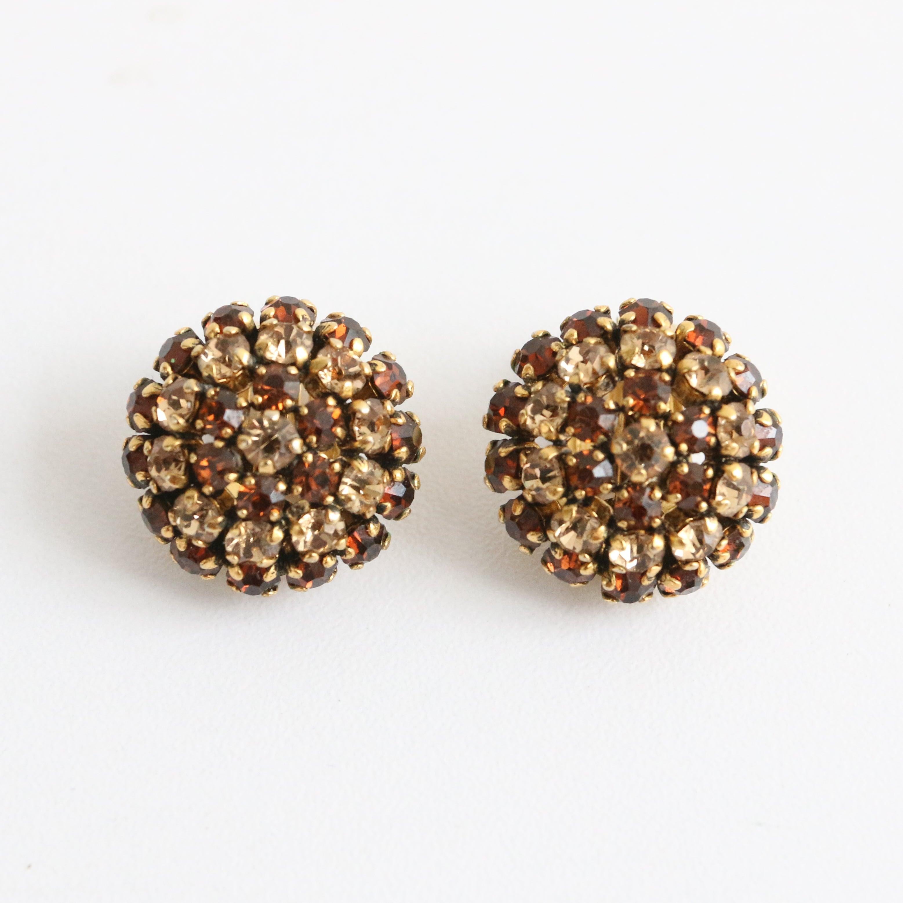 Vintage 1963 Christian Dior Earrings original sixties clip on earrings sixties For Sale 1