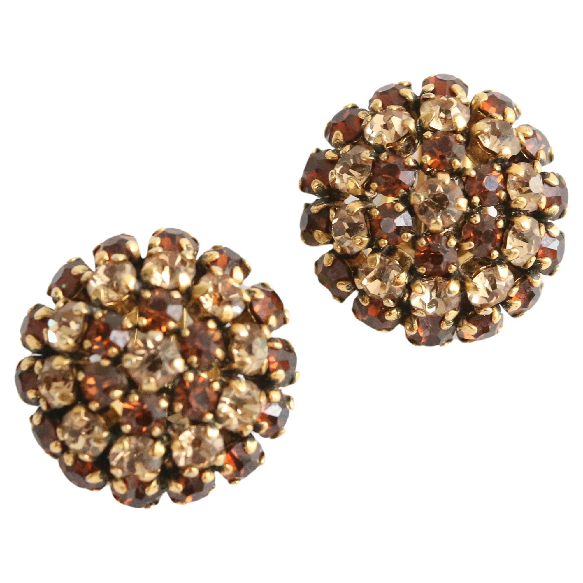 Vintage 1963 Christian Dior Earrings original sixties clip on earrings sixties