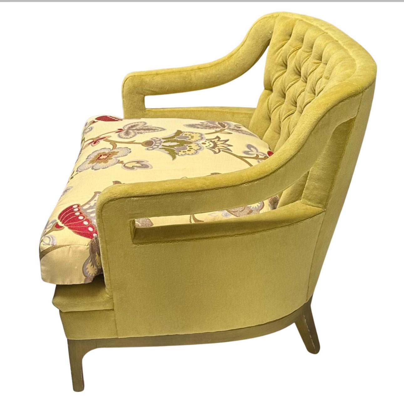 Vintage 1963 Diskin Art Modern Mohair Designer Club Chair.