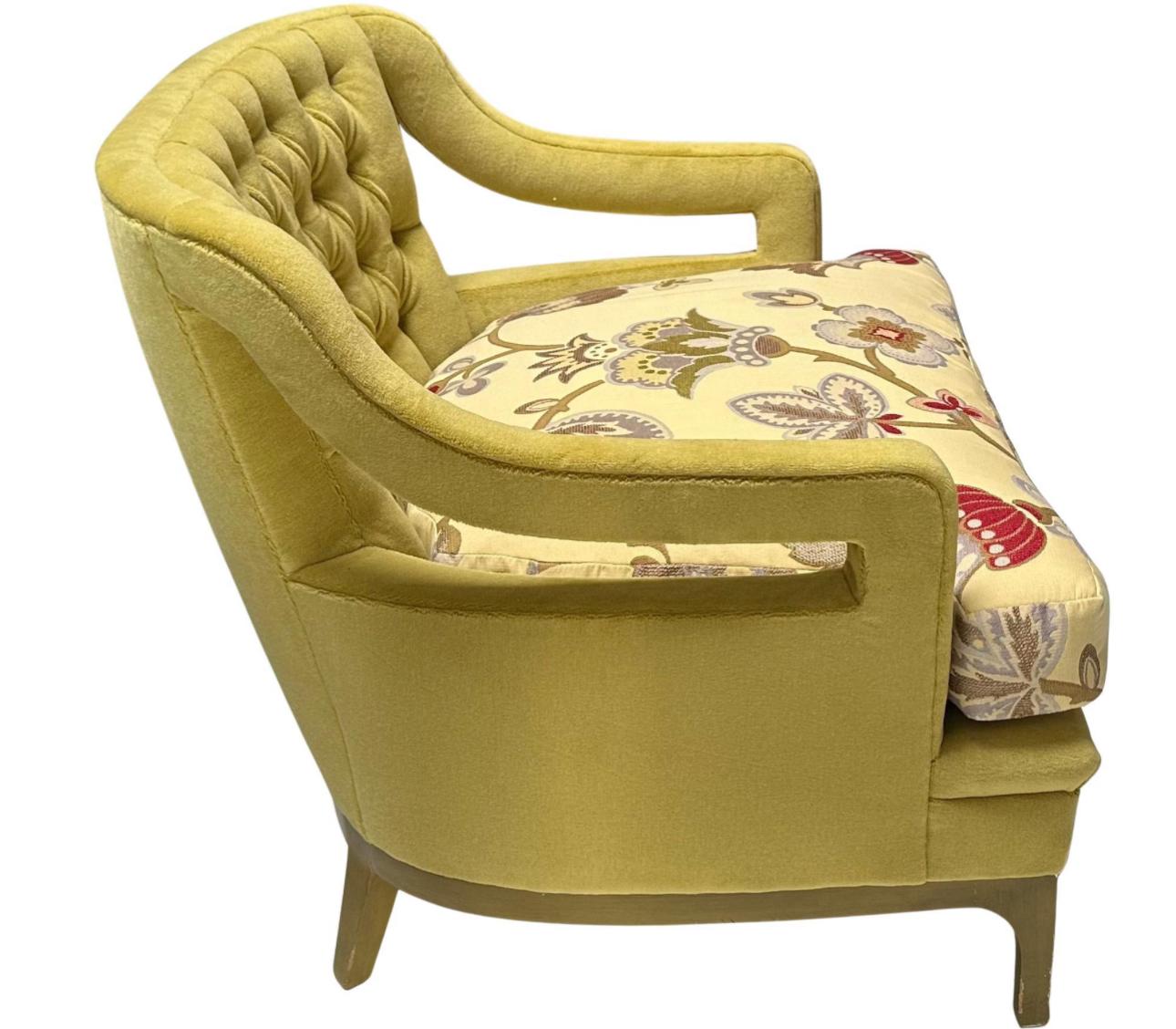 American Vintage 1963 Diskin Art Modern Designer Mohair Club Chair For Sale