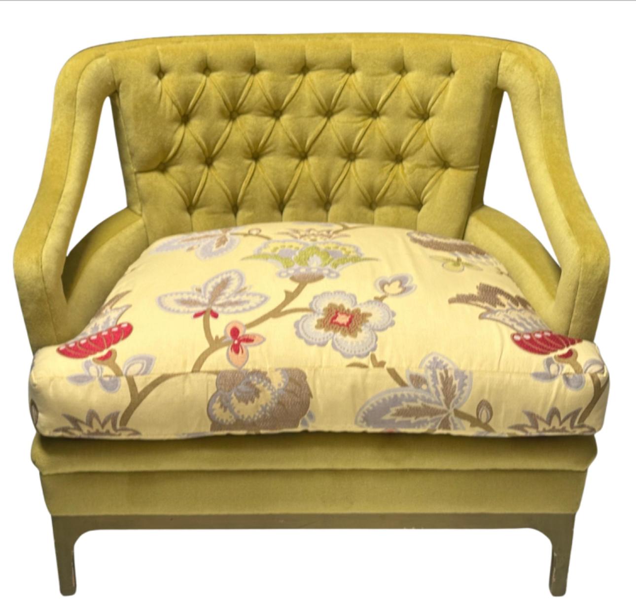 Vintage 1963 Diskin Art Modern Designer Mohair Club Chair In Good Condition For Sale In LOS ANGELES, CA