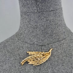 Vintage 1963 GROSSE Two Tone Wheat Mid Century Brooch
