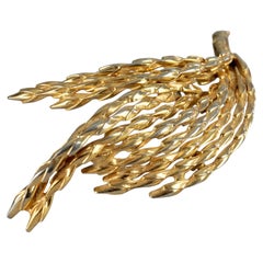 Vintage 1963 GROSSE Two Tone Wheat Mid Century Brooch
