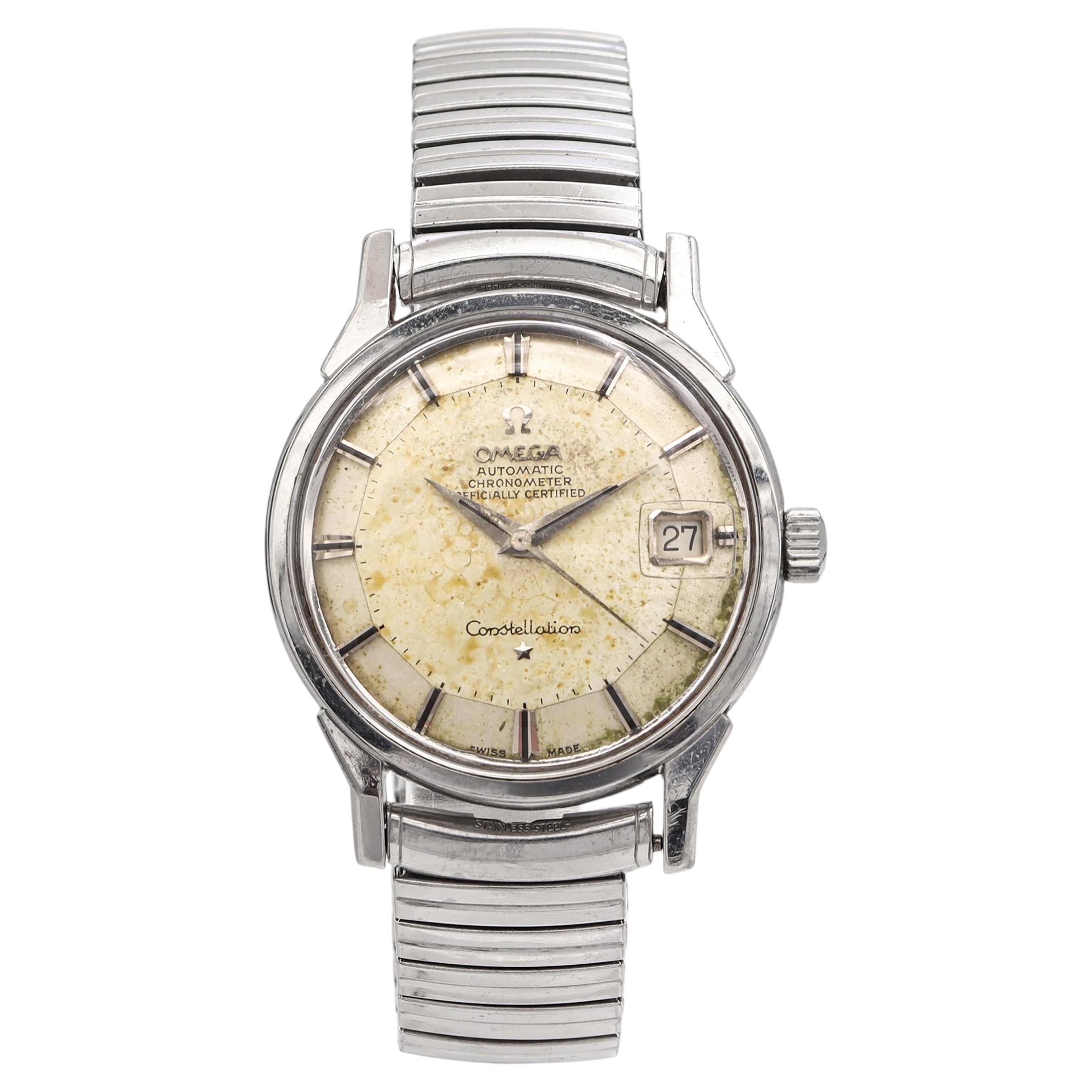 Vintage 1963 Omega Constellation Automatic Men's Watch Ref 166.009 For Sale