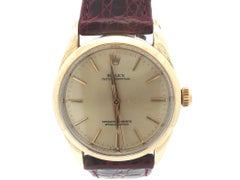 Vintage 1963 Rolex Oyster Perpetual Yellow Gold Capped 34mm Wrist Watch Ref 1024