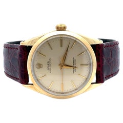 Used 1963 Rolex Oyster Perpetual Yellow Gold Capped 34mm Wrist Watch Ref 1024