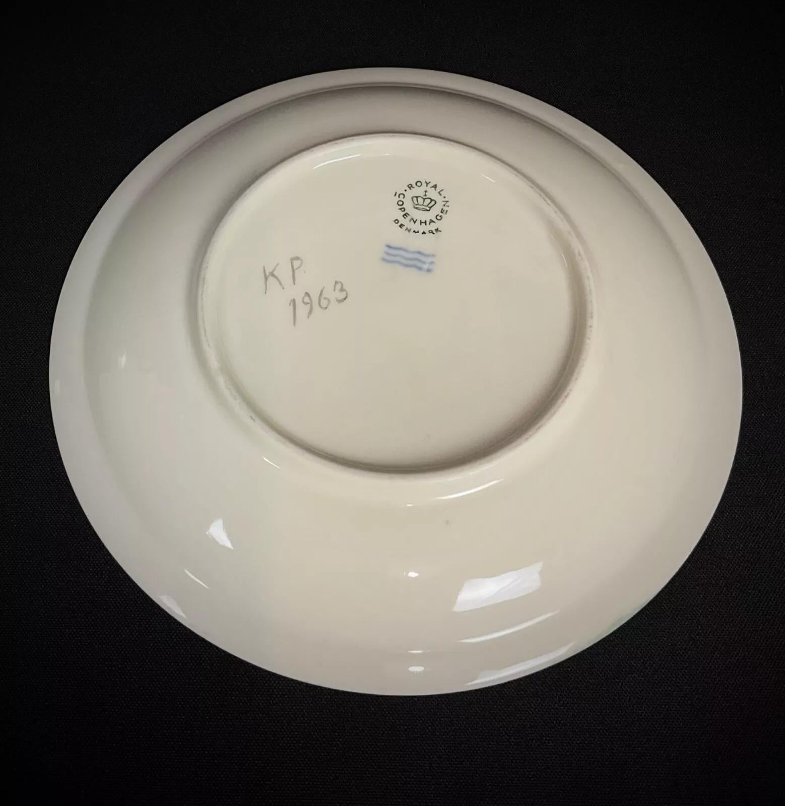 Vintage 1963 Royal Copenhagen Porzellanteller - Signiert 
