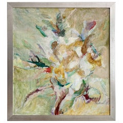 Vintage 1964 Abstract Expressionism Acrylic on Canvas