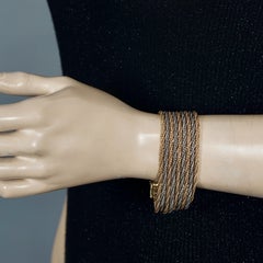 Bracciale Vintage 1964 Christian Dior a 9 fili con catena bicolore