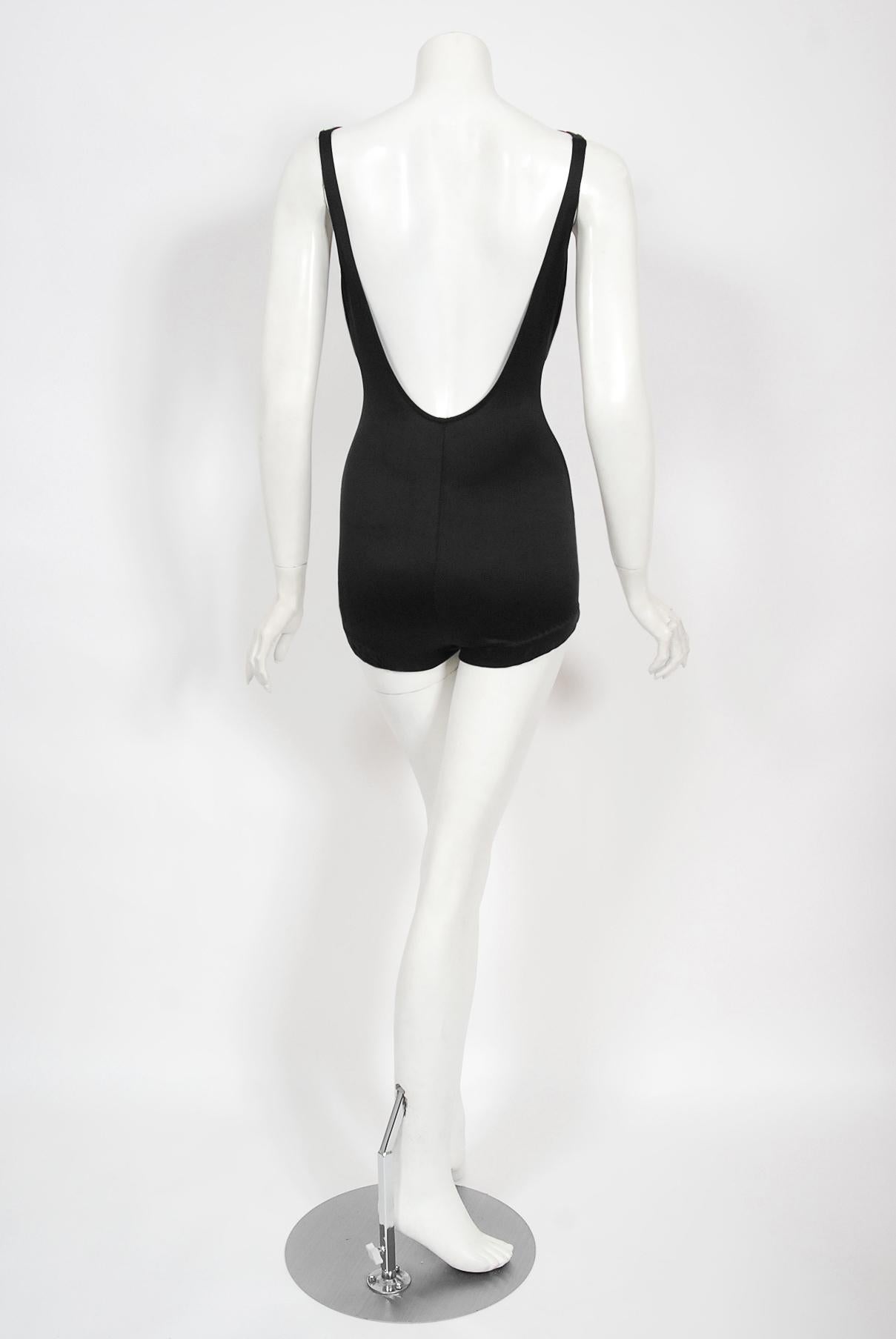 Vintage 1964 Cole of California Documented Black Fishnet 'Scandal Suit' Swimsuit 2