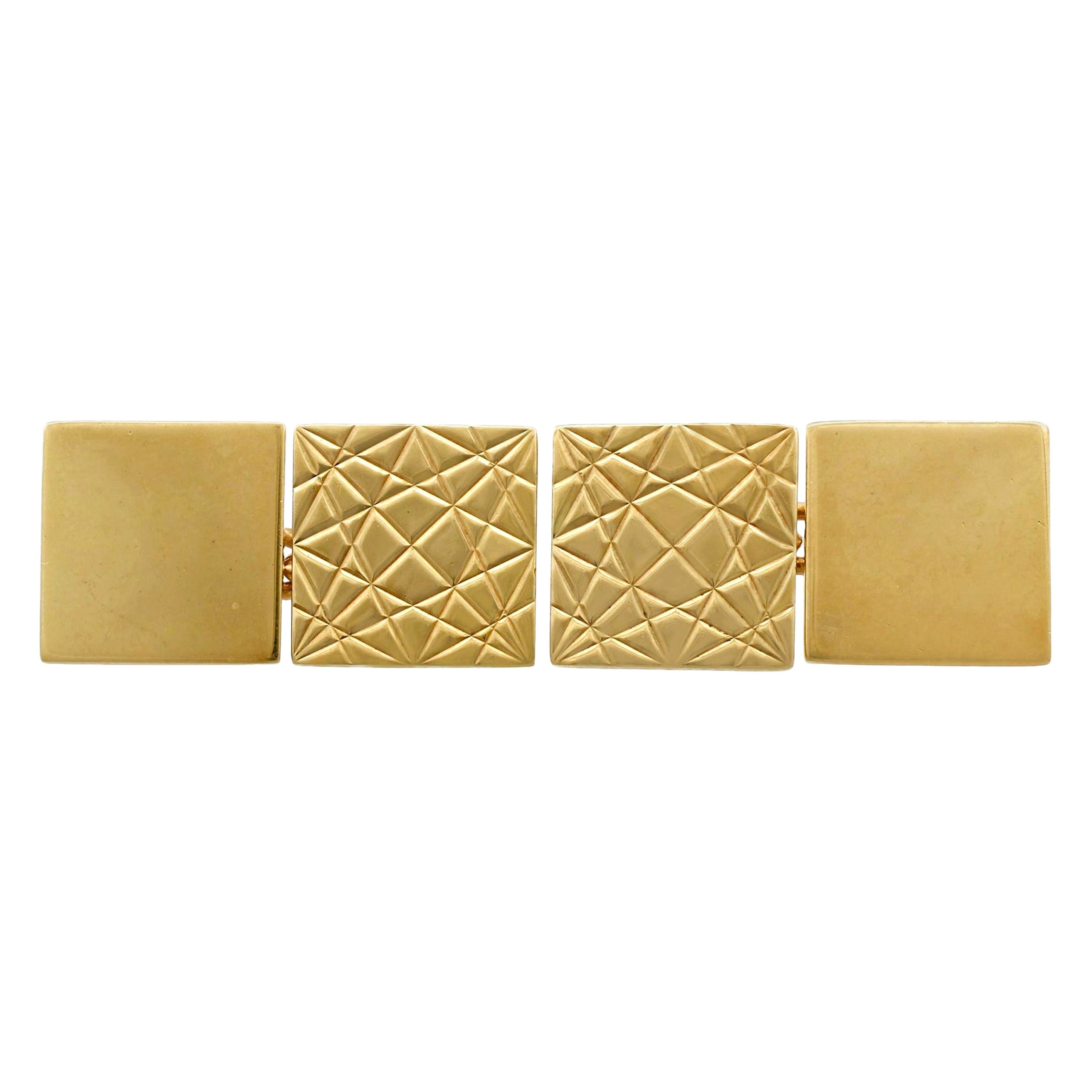 Gemelli da polso con marchio vintage 1964 in oro giallo