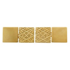 Vintage 1964 Hallmarked Cufflinks in Yellow Gold